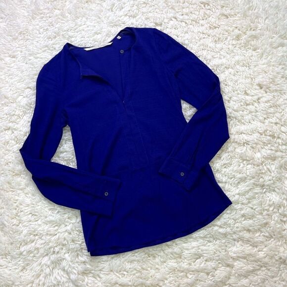 Anthropologie Twelfth Street by Cynthia Vincent Silk Long Sleeve Blouse Pullover - Picture 1 of 5